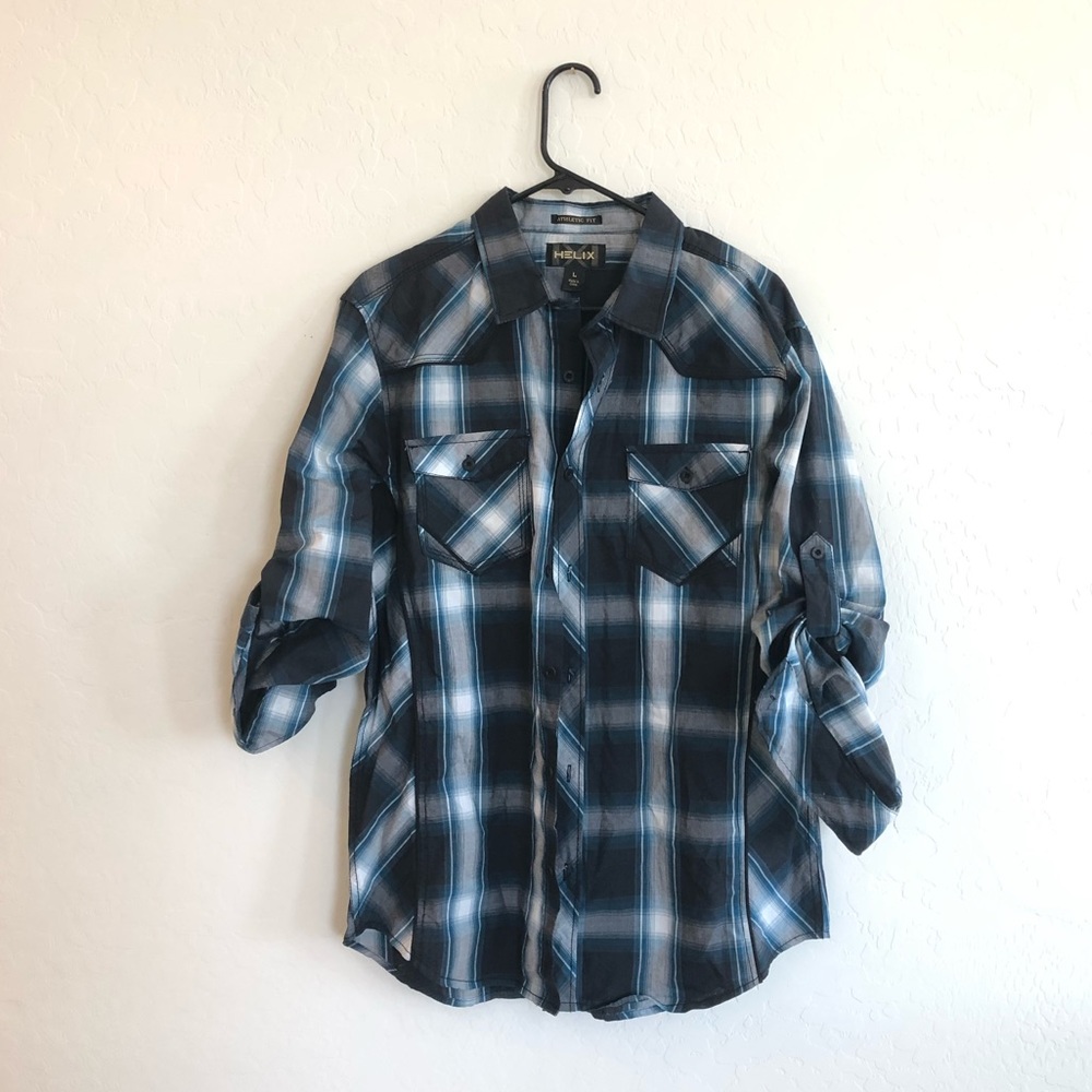 Men’s Plaid Button Down Shirt